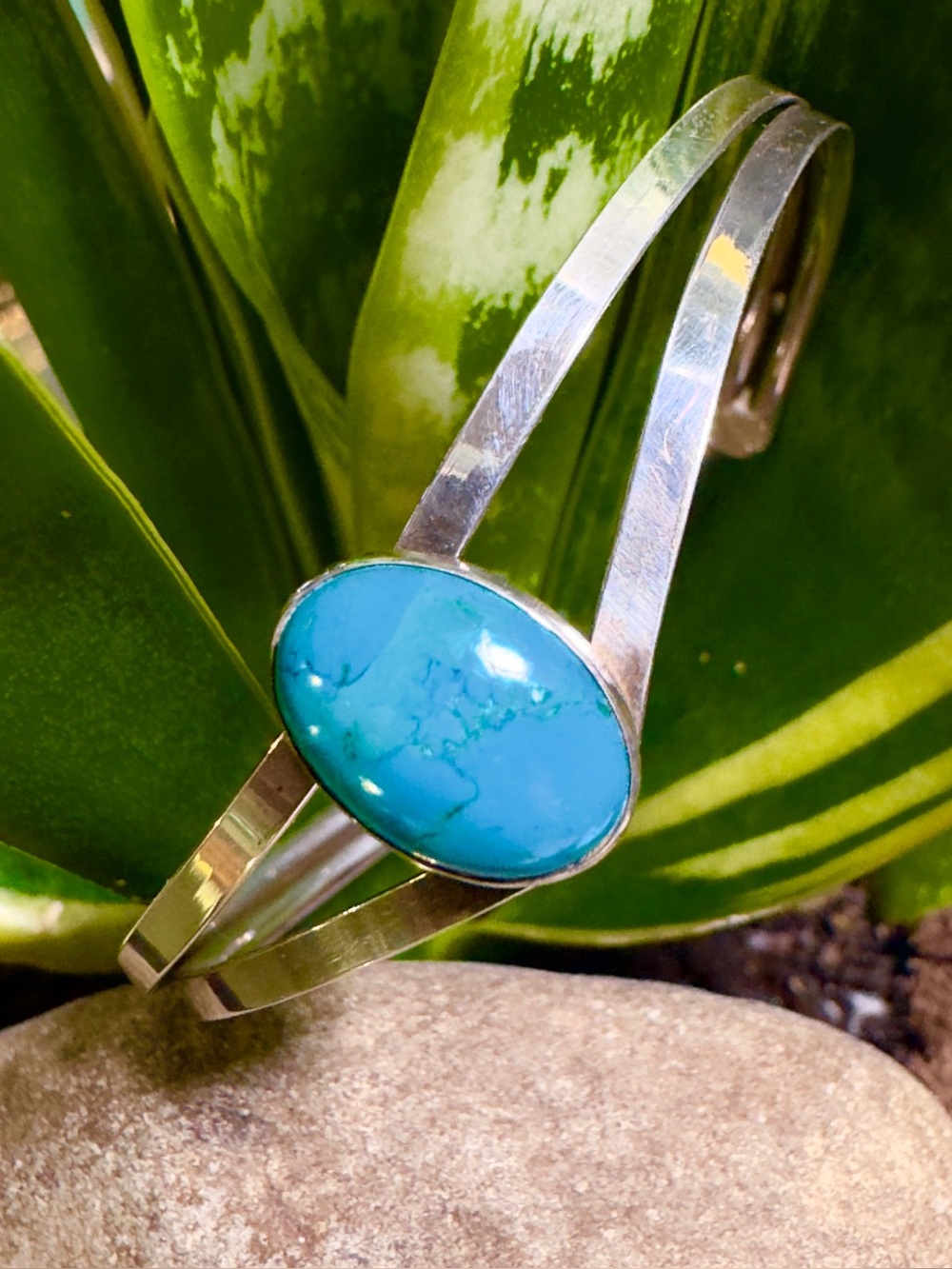 sterling turquoise Cuff  bracelet